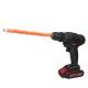 36V Cordless Electric Impact Hammer LED Light Drill Screwdriver With 2 Battery Household Power Tools