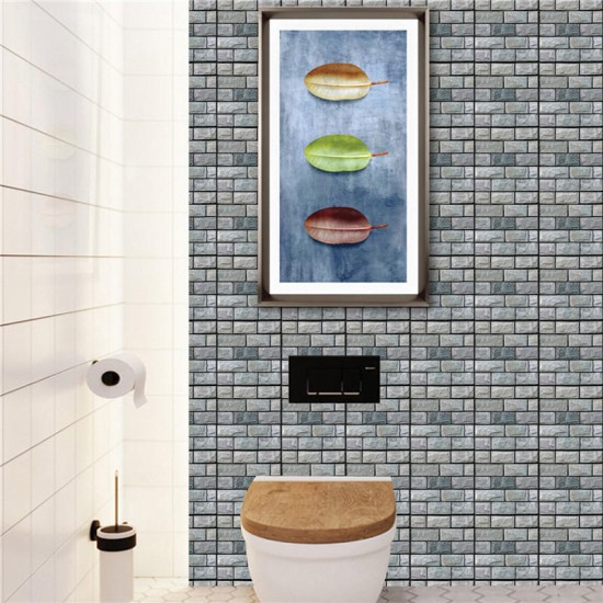 3D Wall Sticker PVC Self-adhesive Living Room Bedroom Brick Wallpaper House Decorations
