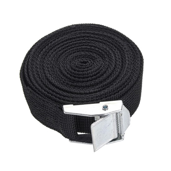 3M Buckled Straps Tie Down Lashing Cam Buckle Roof Rack Black Towing Rope