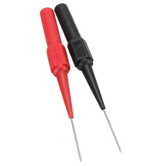 3pcs Insulation Piercing Needle Non-destructive Multimeter Pen Point Red/Black