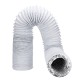 4 Inch Diameter PVC Aluminum Foil Double-layer Smoke Tube 4.92-26.25ft Flexible Exhaust Hole Telescopic Hose