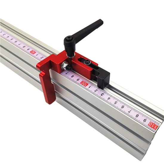 400-1200mm Miter Gauge Fence 75 Type T-Slot Aluminium Woodworking Fence Backet Table Saw Woodworking Workbench DIY Modification for Woodworking Tool