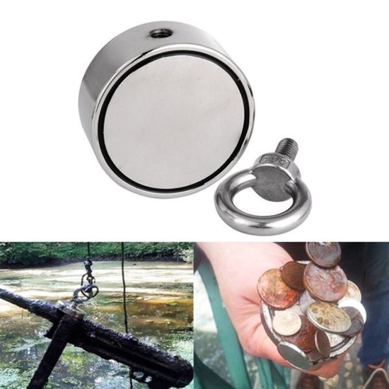 48/60/67/75mm Neodymium Recovery Magnet with 10M Rope Fishing Magnet Salvage Tool