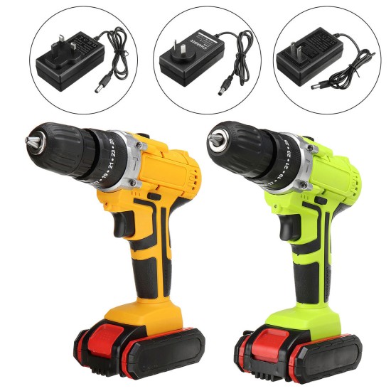 48VF 22800mAh Cordless Rechargable 3 In 1 Power Drills Impact Electric Drill Driver With 2Pcs Battery