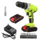 48VF 22800mAh Cordless Rechargable 3 In 1 Power Drills Impact Electric Drill Driver With 2Pcs Battery