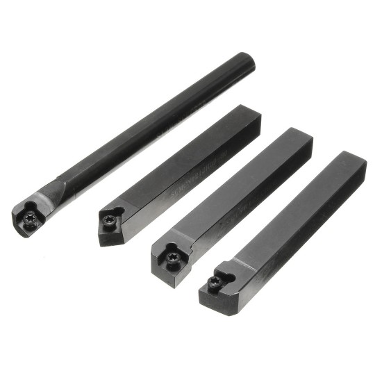 4pcs SCLCR/L SCMCN 12mm Lathe Boring Bar Turning Tool Holder With 10pcs CCMT09T304 Carbide Inserts