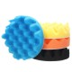 4pcs Sponge Wave Polishing Buffing Pads Kit 3/4/5/6/7 Inch for Car polisher