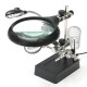 5 LED Light Magnifier Magnifying Glass Helping Hand Soldering Stand with 3 Lens