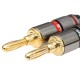 50-90VA Gold Plated Male Connector 8/12Pcs Audio Speaker Cable Wire Banana Plug Jack