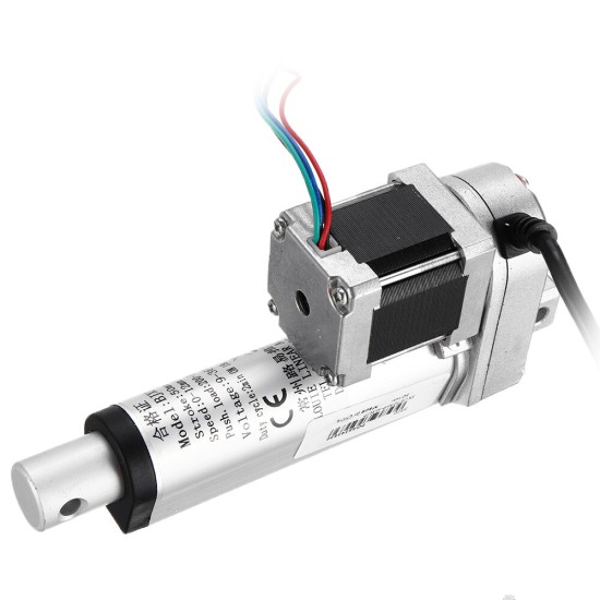 500N 7mm/s Adjustable Linear Actuator DC 9-36V Stepper Motor Linear Actuator Tubular Motor