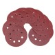 50pcs 125mm 60-240 Grit Sanding Sheet 8 Hole Pads Sandpaper with Polishing Pad