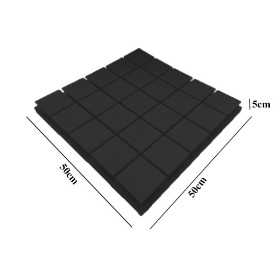 50x50x5cm Acoustic Wall Panels SoundProof Foam Pads Studio Treatments Tools