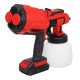 550W Cordless Electric Spray Guns 800ML Lighting Paint Sprayer Wood Wall Fences Painting Tool W/ Battery