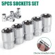 5PCS 1/2 Inch Socket Wrench Kit E10-E24 Plum Blossom Bolt Auto Repair Sleeve Set