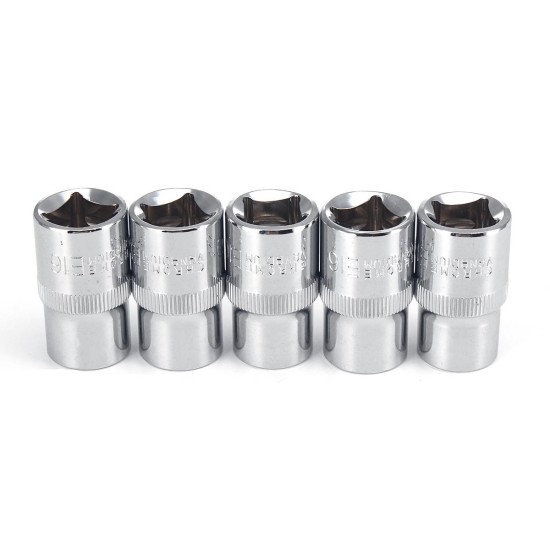 5PCS 1/2 Inch Socket Wrench Kit E10-E24 Plum Blossom Bolt Auto Repair Sleeve Set