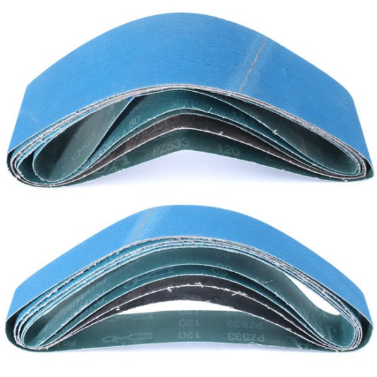 5pcs 914x50/100mm Sanding Belts Zirconia Abrasive Belts 40/60/80/120 Grit Sanding Belt