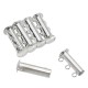 5pcs Magnetic Clasp Buckle Hooks With 2/3 Loops Metal Magnetic Buckle DIY Connectors