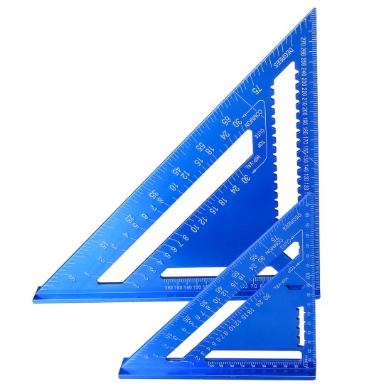 7inch/12inch Aluminum Alloy Speed Quick Roofing Rafter Angle Triangle Ruler Woodwork Tool