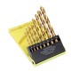 7/8Pcs 3-10mm Round Shank Titanium Coated Countersink Drill Bit Set Replacement Three Point Drill Set Carpentry Boring Tool With Hexagon L-Wrench