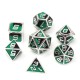 7Pcs Mixed Color Polyhedral Dice Metal RPG Dices Set with Velvet Bag Dungeons and Dragon Black Table Games kirsite Math Teaching