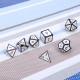 7Pcs kirsite Enamel Dices Set Polyhedral Solid Metal Dice Role Playing Game Dice Gadget RPG