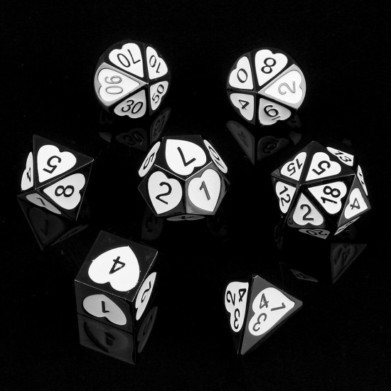 7Pcs kirsite Polyhedral Dices For RPG MTG DND Dungeons Dragons Role Playing Table Games Dice