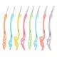 8PCS Aluminum Soft Handle Needles Knit Weave Craft Yarn Crochet Hooks Set