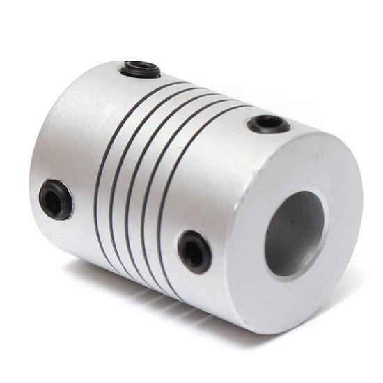 8mm x 8mm Aluminum Flexible Shaft Coupling OD19mm x L25mm CNC Stepper Motor Coupler Connector