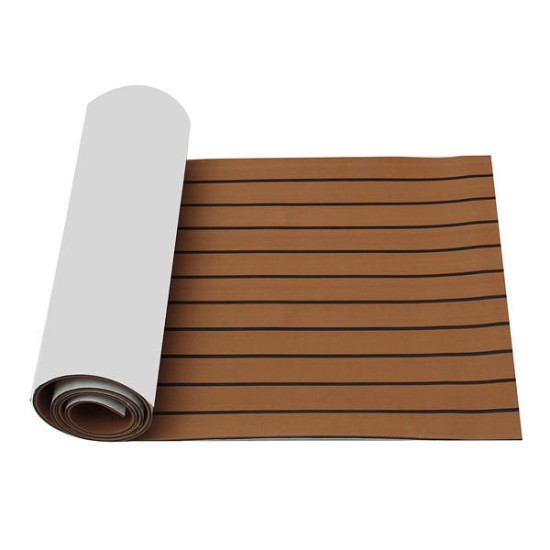 90x200cm/90x230cm EVA Foam 6mm Brown Flooring Faux Teak Boat Decking Sheet Pad