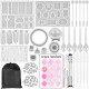 94 DIY Crystal Gutta Percha Tool Set Bracelet Ppendant Jewelry Mold Combination With Drill 12 Color Sequins