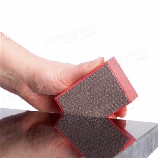 95*58mm 60-3000 Grit Diamond Hand Pad For Granite Concrete Marble Glass Polishing