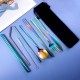 9pcs Titanium-Plated 304 Stainless Steel Cutlery Set Knife Fork Spoon Chopsticks Straw Set