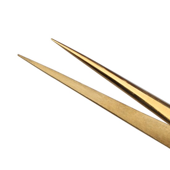BEST BST-SS-SA Gold Plated Tip Tweezer Precision Tweezers Laid Special Hard Wear-resistant