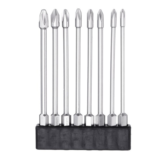 10Pcs 100mm Length Impact Phillips Screwdriver Bit High Torque Cross Screwdriver Bit S2 Strong Magnetic Screwdriver Bit