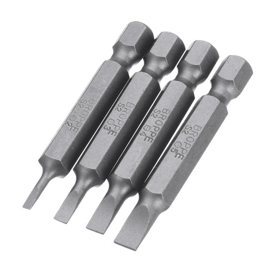 10Pcs Magnetic Slotted Screwdriver Bits SL2/SL3/SL4/SL5/SL6 1/4 Inch Hex Shank Screwdriver Set