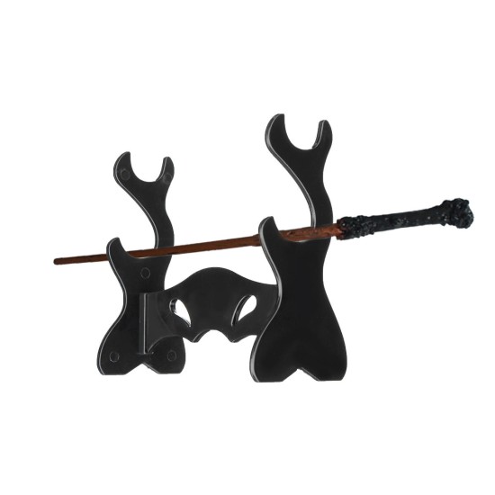 Black Acrylic Wizarding Wand Twig Display Stand Tool Holder for Wizard