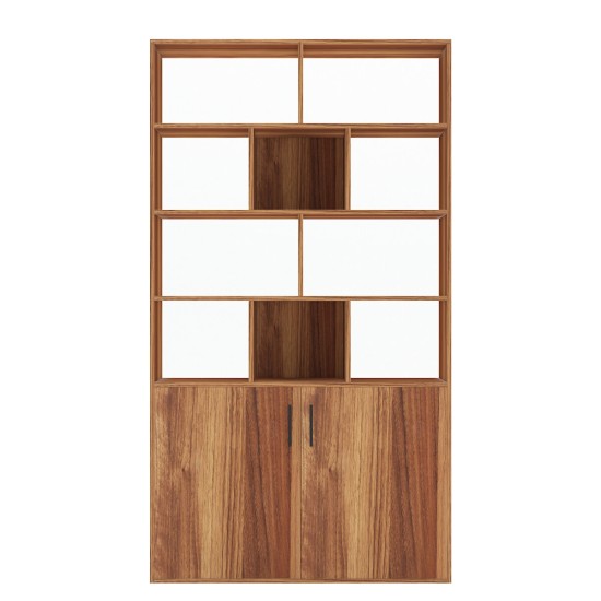 Black/White/Oak/ Dark Cherry/Walnut Wooden Bookcase Storage Bookcase with Door Storage Finishing Bookcase