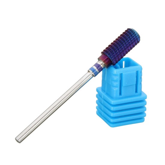 Blue Nano Coated Carbide Sharp Nail Drill Bits Cuticle Cleaning Tool
