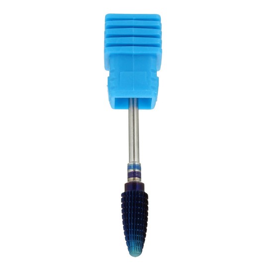 Blue Nano Coated Carbide Sharp Nail Drill Bits Cuticle Cleaning Tool