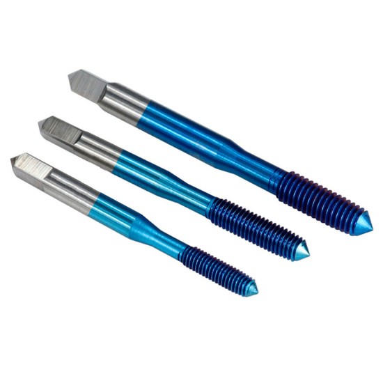 Blue Nano Fluteless Forming Machine Taps M2-M12 Metric Machine Plug Tap Extrusion Taps HSS Thread Screw Tap Drill