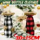 Christmas Sweater Wine Bottle Clothes Collar & Button Coat Design Decorative Bottle Sleeve Sweater For Christmas Gifts Xmas Party Decorations