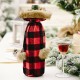 Christmas Sweater Wine Bottle Clothes Collar & Button Coat Design Decorative Bottle Sleeve Sweater For Christmas Gifts Xmas Party Decorations