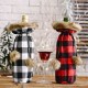 Christmas Sweater Wine Bottle Clothes Collar & Button Coat Design Decorative Bottle Sleeve Sweater For Christmas Gifts Xmas Party Decorations