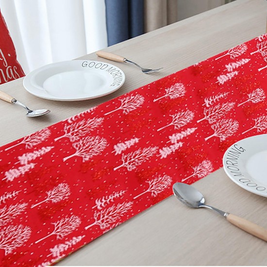 Christmas Tree Table Flag Tablecloths Polyester Fiber Table Decorations XMAS