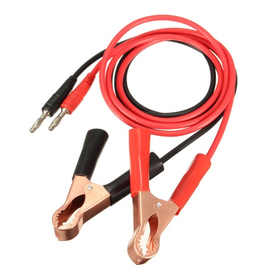 2Pcs 15A Banana Plug to 80mm Car Battery Clip Clamp Power Alligator Clips Cable