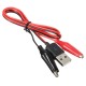 60CM Alligator Test Clips Clamp to USB Male Connector Power Adapter Cable Wire