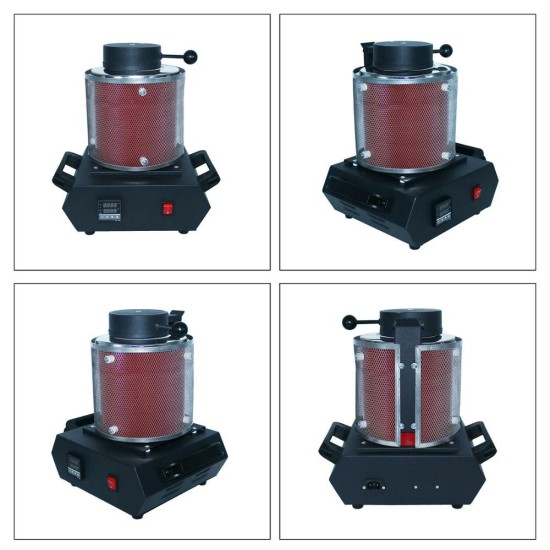 AC110V/220V 3KG Gold Melting Furnace Digital Melting Furnace Machine Heating Capacity Casting Refining Metals Gold Silve