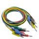 P1036 10Pcs 1M 4mm Banana to Banana Plug Test Cable Lead for Multimeter Tester 5 Colors