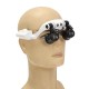 Portable Head Wearing Magnifying Glass 10X 15X 20X 25X LED Double Eye Repair Magnifier Loupe