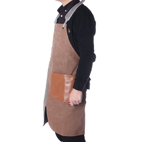 Denim Apron Korean Style Male Work Clothes Barber Cafe Shop Waiter Female Waist Custom Logo Work Apron